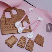 Polymer Clay Tool Wave Line Sewing Line Texture Roller Cutter Dot Stylus Pen DIY Clay Jewlery Making Tool