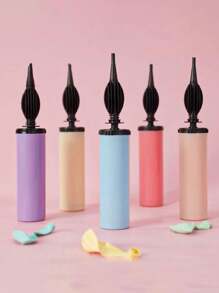 1pc/3pcs Balloon Air Pump, Portable Handheld Air Blower, Manual Balloon Inflator Pump, Suitable For Birthday Party, Festival, Wedding, Balloons (Random Color) Hand-Push Colored Air Pump