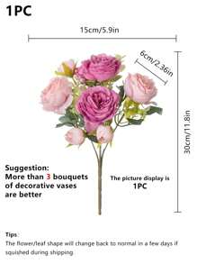 1/3/30PCS Artificial Flowers, Silk Peony Bouquets, Fake Roses, Autumn New Year Decoration, Wedding Vases, Family Restaurant Bedroom Decoration, Holiday Birthday Party Accessories, Outdoor Garden Decoration, Valentine's Day, Gifts