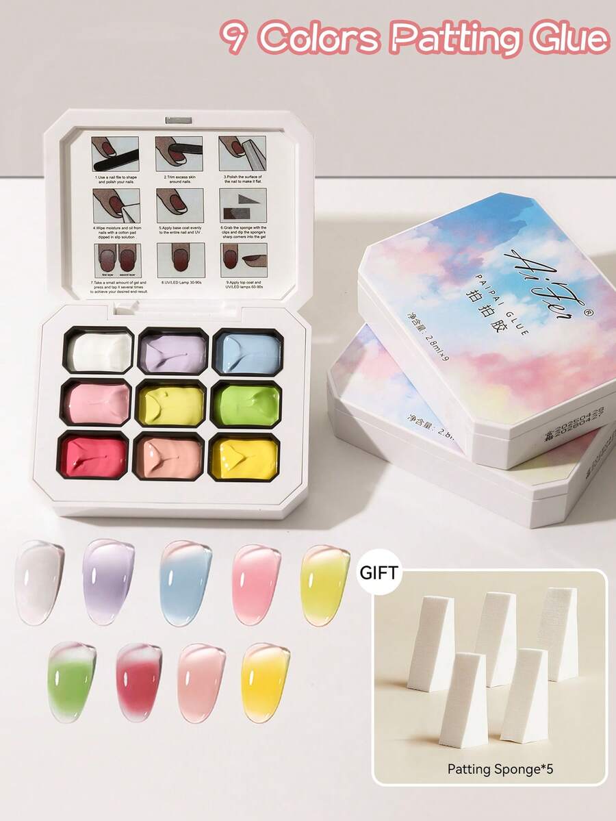 AiFer 9 Colors High Saturation Semi-Solid Gel Nail Polish, Suitable For Nail Salons, Special Supply Nails
