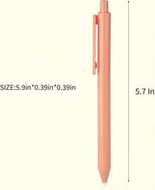 12-Pcs Ballpoint Pens, Comfortable Writing, Pastel Retractable Pretty Journaling, Black Ink Medium Point 1.0 Mm Gift, Cute Office Supplies For Women