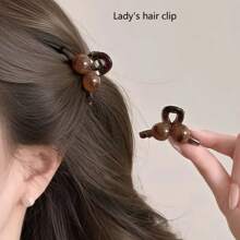 2 Stück leuchtend bernsteinfarbene süße Kirsche Design Haarclips, Seitenpony Haarklammer, Damen Haarschmuck Sommer Haargreifer