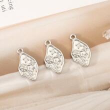 3 Pieces Of Handmade DIY Pendant Jewelry, Copper Inlaid With Zirconia, Plated With 18K Gold, Available In Various Styles Such As Flowers, Crosses, And Heart Pendants. Exquisite And Fashionable Accessories That Can Be Made Into Earrings, Necklaces, Bracelets, And Anklets. Also A Great Gift For Friends.