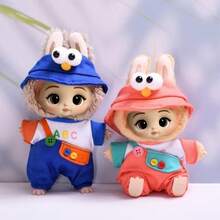 Clothes Only]17cm Plush Doll Accessories Set, Includes Plush Keychain & Doll Clothes, 10cm Doll Costume Set (Doll Not Included) - Multicolor - View 1