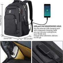 Men Functional Backpacks - Black - View 4