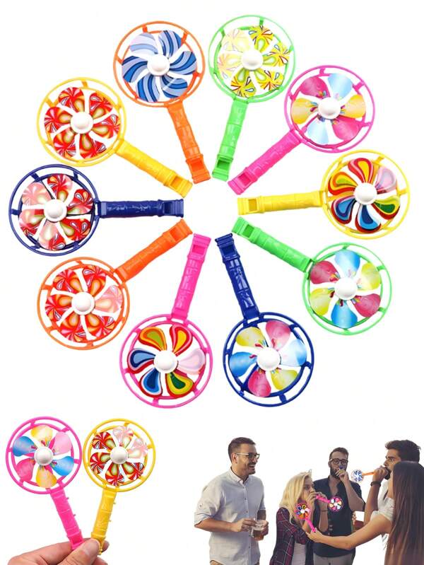 30/10/1pc Colorful Windmill Whistle, Rotating Windmill Whistle, Fun Party Gifts, Party Atmosphere Makers Tool, Interesting Game Props That Can Enhance The Party Atmosphere, Birthday Gifts, Classroom Exchange Gifts, Classroom Rewards