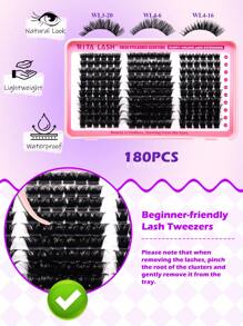 RITALASH RITALASH 592pcs/460pcs/288pcs/280pcs/180pcs D Curl Individual Cluster Lashes 6 Styles Book Clusters DIY False Eyelash Extension Mix Length Fluffy And Comfortable False Eyelashes At Home For Daily Life&Dates And Party