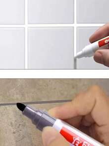 1 pieza Bolígrafo reparador de juntas de azulejos, impermeable, resistente al moho, marcador para pizarra blanca, bolígrafo rellenador - multicolor - Ver 3
