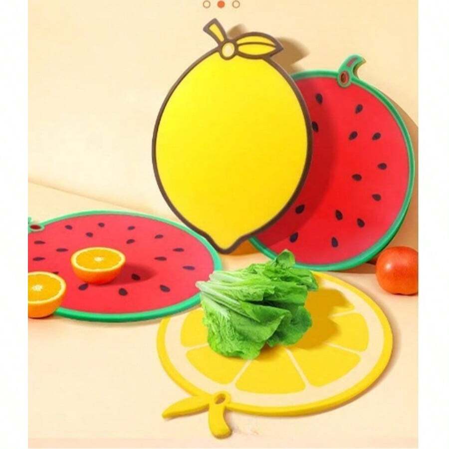1pc All Kinds Of Fruit-Shaped Chopping Boards Chopping Boards Household Kitchen Picnic Melon Shapes Can Be Hung With Plastic Chopping Boards To Cut Meat, Suitable For Kitchens.