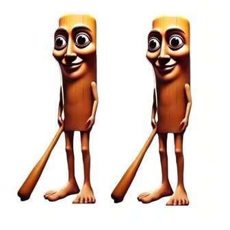 Tung Tung Tung Sahur 书桌摆件，有趣的 Tung Sahur 木棍 3D 打印雕像，可收藏摆件，家庭办公室装饰