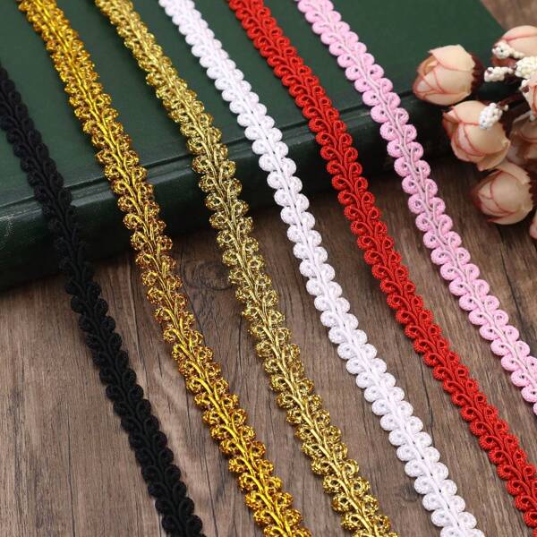 ZNZAKKA 2 Yards Braid Lace Trim Gimp Ribbon Trim For Sewing Accessories, DIY Crafts Decoration