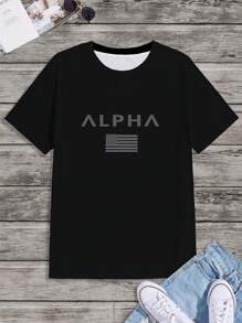 1 pieza Camiseta deportiva para hombre de estilo atlético y para correr