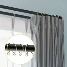 10Pcs/30Pcs/50Pcs 1.5-Inch Open-Hole Metal Curtain Rings, Hanging Rings And Hooks, For Curtain Rods, Shower Curtains, Living Room, Bathroom (Gold, Black, Silver)