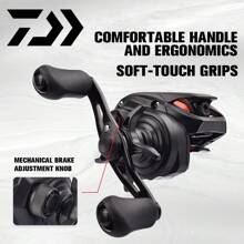 DAIWA Reel de lanzamiento DAIWA PR100, relación de engranaje 7.3:1, carrete de línea de aluminio de 33 mm, carrete de pesca anti-contragolpe