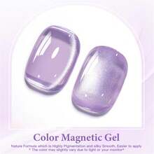 Mtssii 7ml Moonlight  Magnetic Gel Nail Polish Glass Beads Summer Pink Golden Silvery Glitter Soak Off UV Gel Nail Art Varnish Nail Supplies - 紫色 - 查看 5