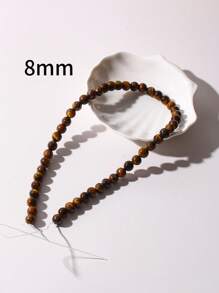 1pc 4/6/8/10mm Natural Tiger Eye Round Beads, Suitable Gift For Parents, DIY Material