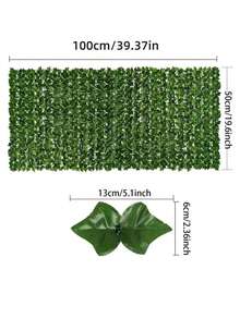 1 卷，人造常春藤隐私栅栏墙屏，人造树篱栅栏和仿常春藤藤叶装饰，适用于户外花园装饰、房间装饰、美观的房间装饰、花园装饰、家居装饰、房屋装饰、花园装饰、户外植物、园艺 - 綠色 - 查看 11