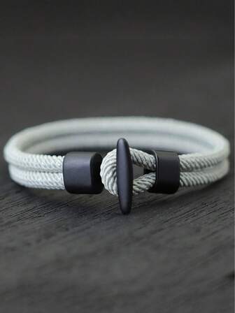 diffone 简约男士手链带线户外探险登山手链嘻哈摇滚手链男友礼物