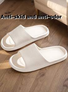 Nuevas sandalias de verano para hombre, diseño con textura simple y de moda, material EVA suave, ligero y transpirable, adecuado para uso interior/exterior, tranquilo en el baño, secado rápido y antideslizante, unisex