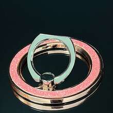 Premium Magnetic Metal Ring Phone Holder, Compatible With Magnetic Phone Ring Holder, Compatible With Iphone Wireless Charging, 2-In-1 Ring Holder, Comes With Magnetic Ring, Multiple Frame Color Options, Suitable For Fitness/Office/Watching Videos - Multicolor - View 22