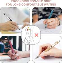 Ballpoint Pens Black Medium Point 1mm Pen With Super Soft Grip Ball Point Pen For Men Women Retractable Pens (Silver-12 Pcs)