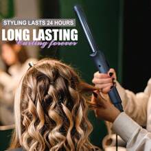 Professional Ceramic Ionic Hair Curler 1 Inch Curling Iron For Long-Lasting Curls & Waves, Dual Voltage (110V-240V), Travel-Friendly