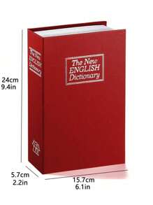 1 article, Boîte à monnaie livre noire, bleue, rouge, dorée, argentée, boîte de rangement secrète cachée, dictionnaire anglais familial boîte à monnaie avec serrure à clé, boîte d'épargne, bijoux, passeport, objets de valeur, une tirelire amusante pour simuler des livres, un livre de dictionnaire de simulation pour épargner de l'argent, un dictionnaire verrouillé, une tirelire en plastique, une boîte de paiement à clé
