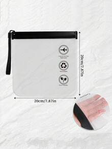 1个/4个装透明旅行洗漱包，TSA认证防水洗漱包，7.87x7.87英寸便携式拉链化妆包，防漏安全液体洗漱袋，男女旅行必备，圣诞礼物，收纳袋，旅行，女士礼物，女士旅行必备，收纳袋，手拿包/小手提包，化妆品收纳袋，收纳袋，刷子收纳袋，迷你收纳袋，大容量收纳袋，女士礼物，圣诞礼物，女士礼物创意