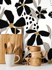 Abstract Floral Wallpaper Peel And Stick Wallpaper Removable Wallpaper Home Decor Wall Art Wall Decor Room Decor Floral Pattern Self-Adhesive Wallcovering