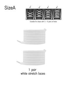 Lacets sans nœud avec boucle, accessoires en polyester blanc unisexes pour chaussures pour femmes et hommes, baskets, chaussures casual, chaussures blanches, chaussures de basket, chaussures de course, été