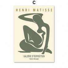1PC Matisse Abstract Flower Woman Posters Museum Wall Art Print Canvas Painting Sage Green Wall Pictures Living Room Decor Paintings In Living Rooms, Bedrooms, Dining Rooms Optional Frames Modern Posters, Wall Arts, Canvas Paintings, And Reusable Frames - Multicolor - View 20