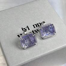 1 set Pendientes de tuerca, collar y gargantilla con diseños de meteorito, caramelo coloreado, azúcar cuadrada y Saturno, elegante para mujeres