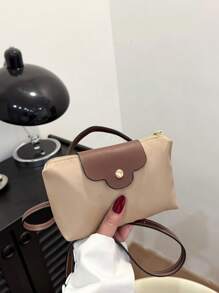 Nova Moda Bolsa Quadrada Pequena de Nylon para Mulheres, Sacola, Bolsa de Ombro Transversal