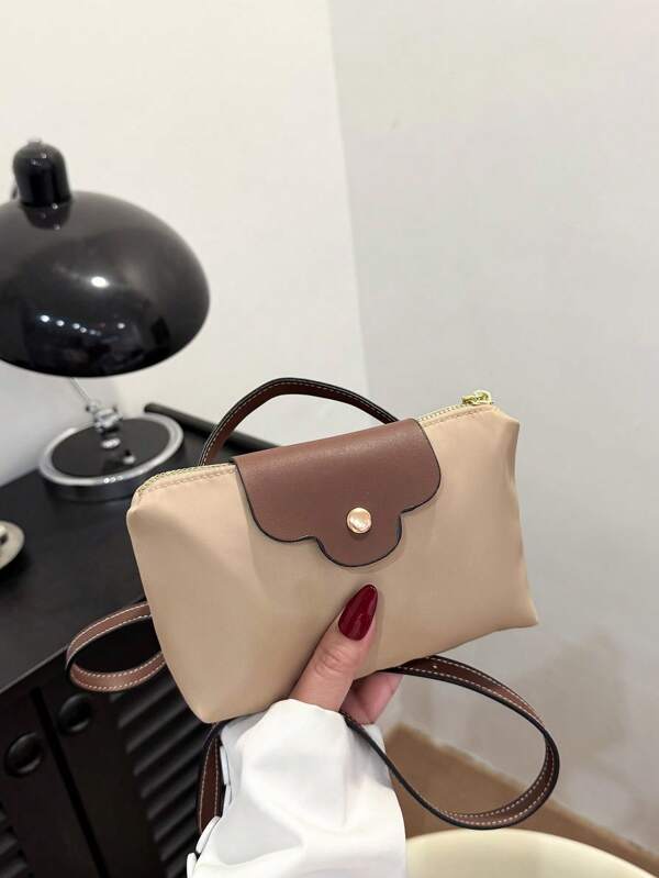 Nova Moda Bolsa Quadrada Pequena de Nylon para Mulheres, Sacola, Bolsa de Ombro Transversal
