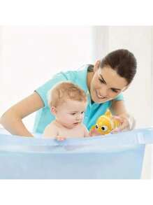 1 pieza Juguete de payaso de cuerda de colores, apropiado para niños y niñas, juguete de agua - Duradero ABS, excelente para el baño y juegos al aire libre, disponible en rosa, azul, amarillo - Regalo ideal para Halloween y Navidad, apropiado para bebés de 12M+, lindo pez que se arrastra para juegos de agua en la bañera, alberca, playa, juguete de baño para niños, regalos de cumpleaños
