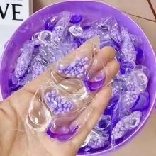 100 粒/包紫色三合一洗衣液胶囊，浓缩液，衣物柔顺剂，持久留香，强力去污，护色 - 彩色 - 查看 2