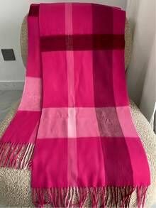 Scarf Cashmere Scarf Autumn And Winter Shawl Women's Scarf Dual-Use Thickened For - 粉色 - 查看 2