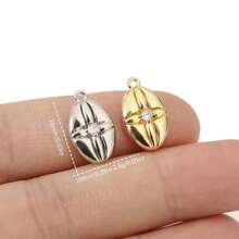 3 Pieces Of Handmade DIY Pendant Jewelry, Copper Inlaid With Zirconia, Plated With 18K Gold, Available In Various Styles Such As Flowers, Crosses, And Heart Pendants. Exquisite And Fashionable Accessories That Can Be Made Into Earrings, Necklaces, Bracelets, And Anklets. Also A Great Gift For Friends.
