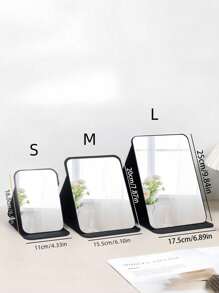 Espejo de maquillaje plegable, adecuado para tocadores, fácil de almacenar y ahorra espacio. Es adecuado para baños y dormitorios de estudiantes. Espejo de maquillaje portátil de escritorio, se puede usar para decoración del hogar, decoración de la habitación, regalos de boda o cumpleaños - regalos del Día de San Valentín.