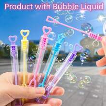 20pcs Small Size Colorful Bubble Wand, Transparent Bubble Blower For Birthday Party, Friends Gathering (Random Color & Design)