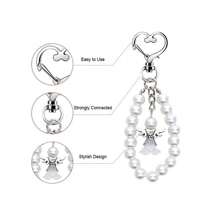 10/30pcs/Set Faux Pearl & Angel Shaped Heart Design Keychain, Greeting Card, Gift Box For Weddings, Baptism, Parties, Festivals, Family, Couples, Wife, Friends
