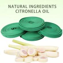 22/42/72 Pcs Lemongrass Coils, Suitable For Outdoor Use - Lemongrass Citronella Aroma Therapy - 3-4 Hours Burning Time - Perfect For Pool Side, Patio, Porch, Deck, Camping & Hiking, Camping Accessories | Spiral Coil Design | Slow Burning Coils