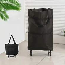 2PCS Portable Roller Laundry Basket With Wheels - Oxford Cloth Laundry Basket In Multiple Colors, Foldable With Handle, Used For Clothes, Towels, And Toys - A Removable Storage Solution For Travel, Dormitory, Bedroom, And Bathroom, Laundry Accessories, Laundry Basket.