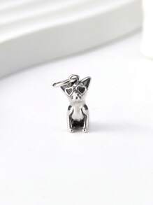 1pc Simple Unique 925 Sterling Silver Little Chihuahua Charm DIY Women Fine Jewelry Gift