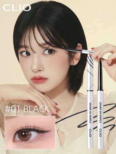 Clio K-Beauty SHARP SO SIMPLE 防水眼线笔，胶水/凝胶眼线笔，眼线笔，色彩浓郁，色素沉着丰富，涂抹顺滑，持久，哑光效果，防水防汗，日常彩妆，韩国彩妆