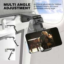1pc Versatile Airplane Shaped Phone Holder, Capable Of 360-Degree Rotation, Hands-Free, Pocket-Sized Essential Airplane Travel Accessory, Pink & Black Compatible With IPhone, Android Phone, Gift For Birthday, Family, Friends Car Accessories, Car Phone Holder