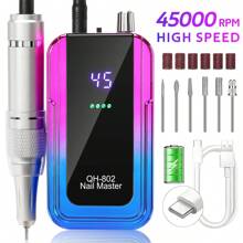 45000RPM Electric Nail Drill Machine With LCD Display Rechargeable Nail Sander For Gel Nails Polishing For Home Manicure Salon