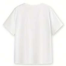 Camia Del Grupo De Miembros De , Camia De Los Persones De Skzoo, Camia De  Que Dominan El Skzoo World Tour 2025, Camia Con Lazo Coqueto, Camia De 1871g High-Quality Pure Cotton T-Shirt With Minimalist Art Pattern Print, Soft And Breathable Fabric, Comfortable And Loose, Suitable For All Day Wear, Graduation Ceony, S-Care Inder, High-End High-Quality Fabric, I Choice For Gift Giving - White - View 3