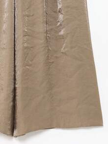 Pantalones anchos y sueltos para mujer, pantalones de moda para primavera/verano, pantalones de cintura alta y pierna ancha, pantalones casuales y elegantes para damas - Caqui - Ver 6
