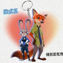 Sanrio Crazy Animal Nick Judy Keychain Double Sided Acrylic High Beauty Backpack Cute Pendant Gift Accessories School Supplies, Back To School